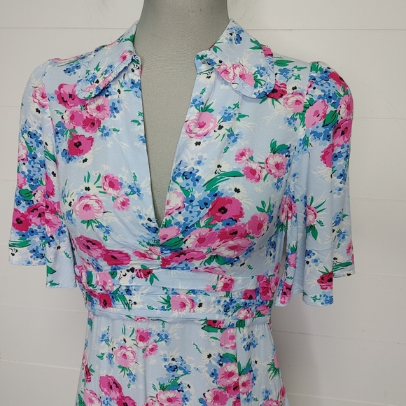 Zara floral midi dress size M - Picture 4 of 15
